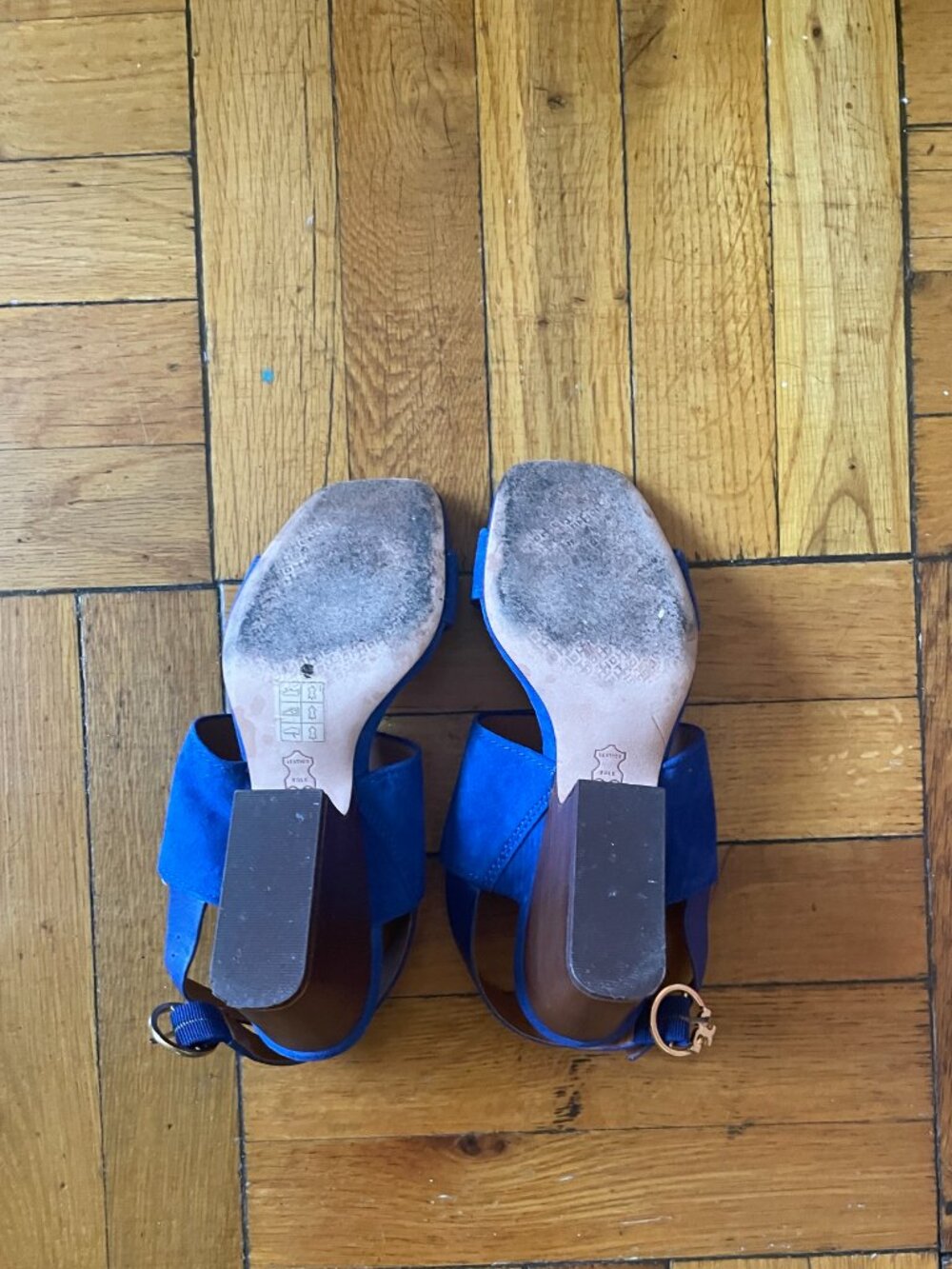 Tory Burch Women's Leather Selby Block-Heel Sandals 7 - Picture 3 of 10